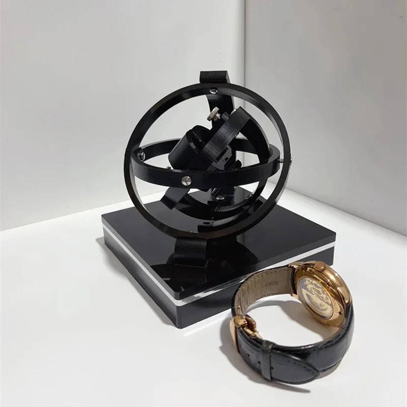 

USB Stereoscopic Automatic Watch Winder Display Mechanical Watch Winders Gyro Rotator 360 Men's Yarn Winder Rotating Drive