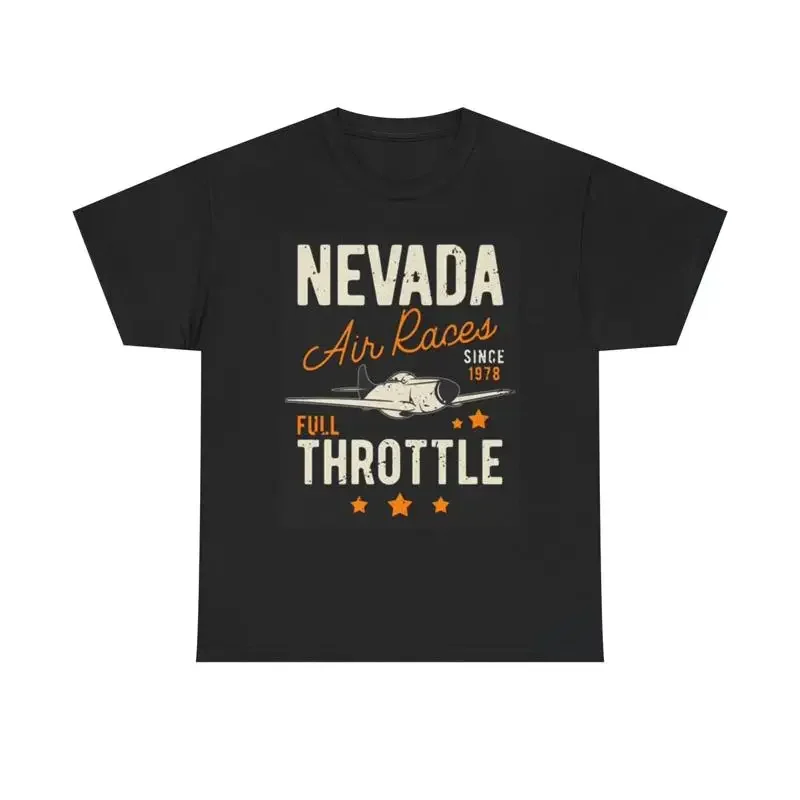 Nevada Air Races T Shirt Airplane Vintage Show Heavy Cotton