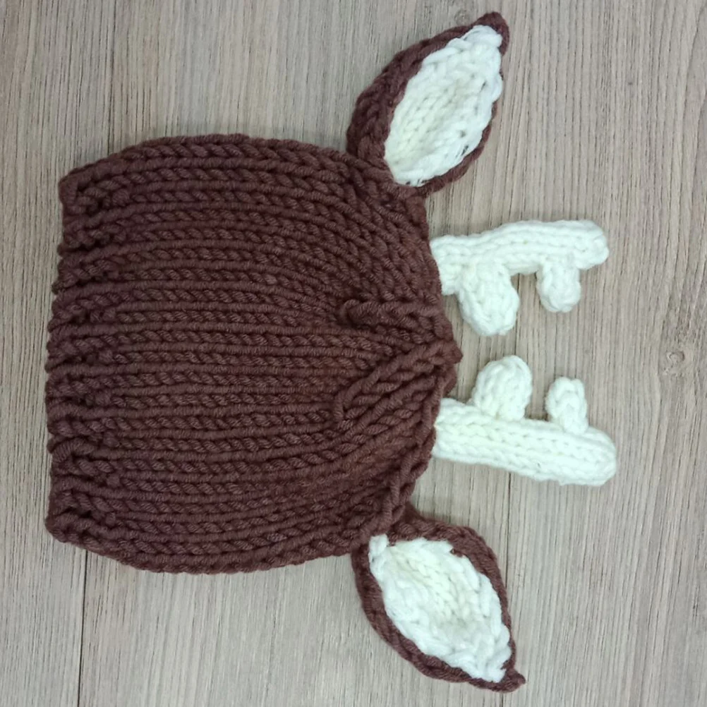

Newborn Photography Props Baby Clothes Cartoon Deer Knit Outfit 0-1 Month Infant Sweater Comfortable Photo Shoot Outfit