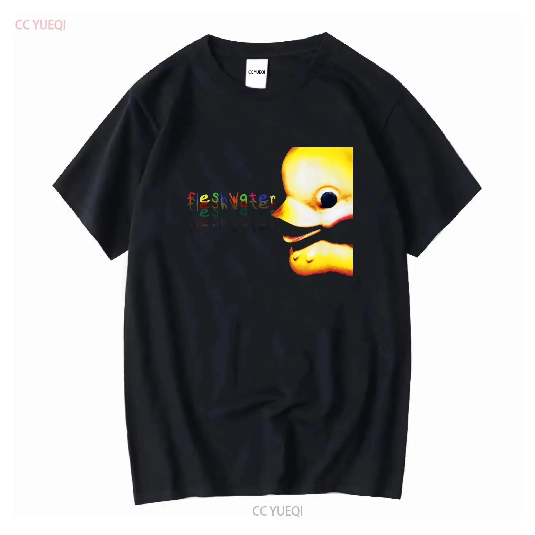 Fleshwater T Shirt long or short sleeves vintage Washed Top For Everyday Wear Casual Soft Comfortable graphic Unisex