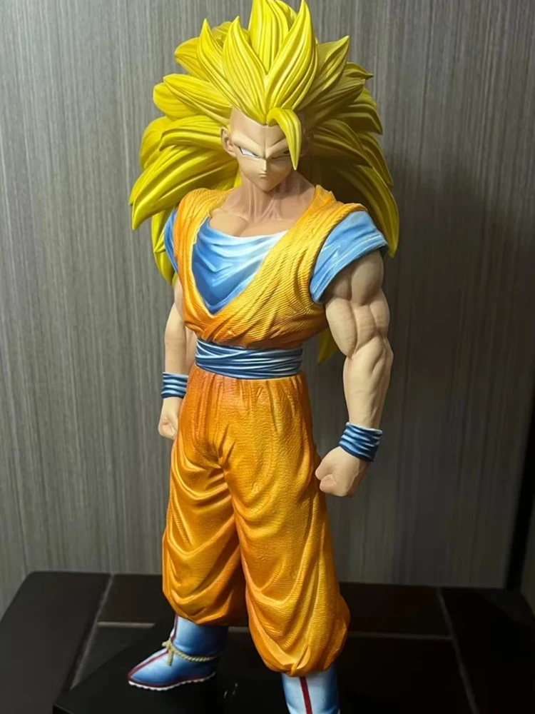 Em estoque son goku sj3 figura dragon ball z ssj2 goku super saiyan pvc figuras de ação 33cm/12.99 polegada coleção modo brinquedos presentes