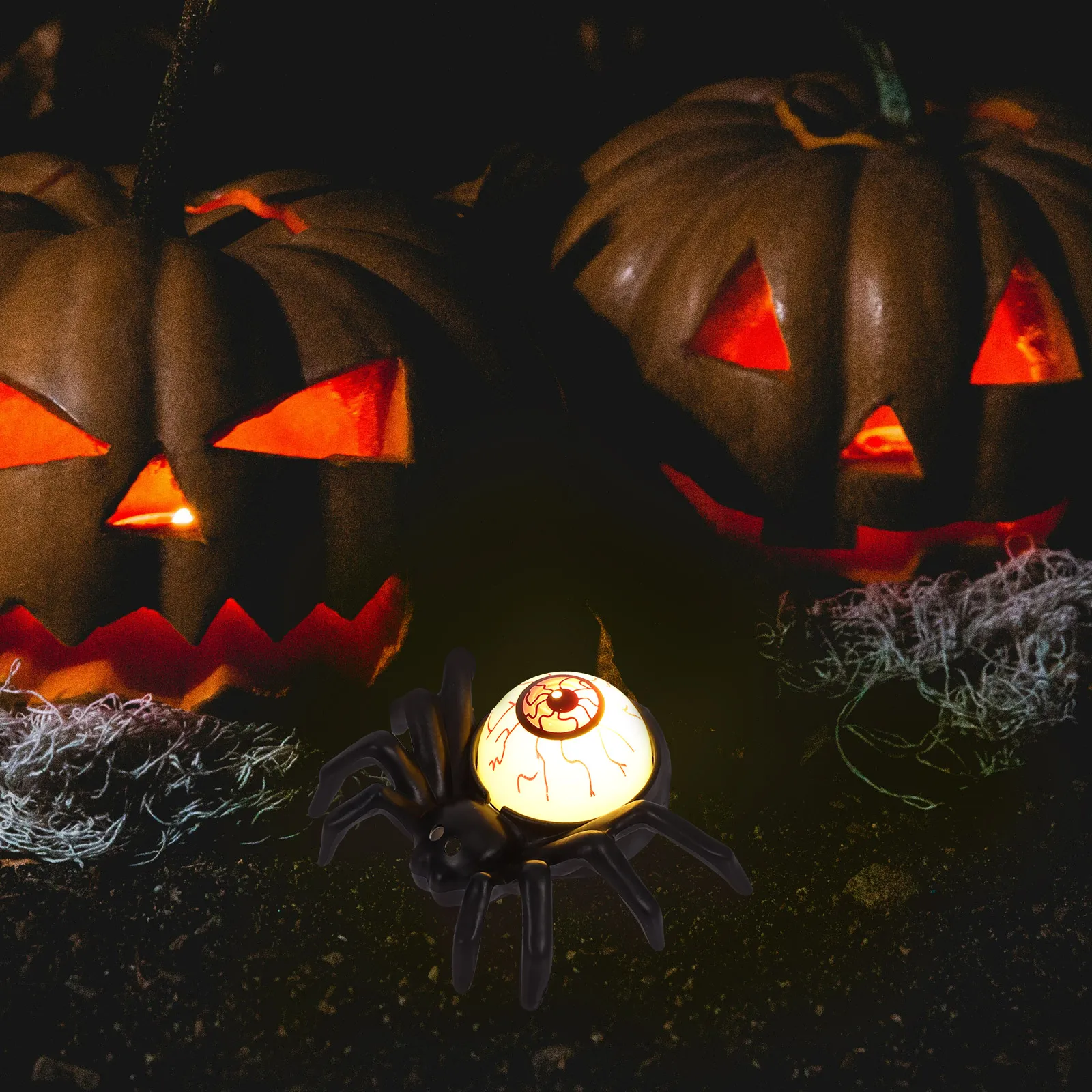 

6Pcs Halloween Spider LED Lamp Bloody Eyeball Party Light Indoor Outdoor Decorative Lights Halloween Lamp Spider Decor
