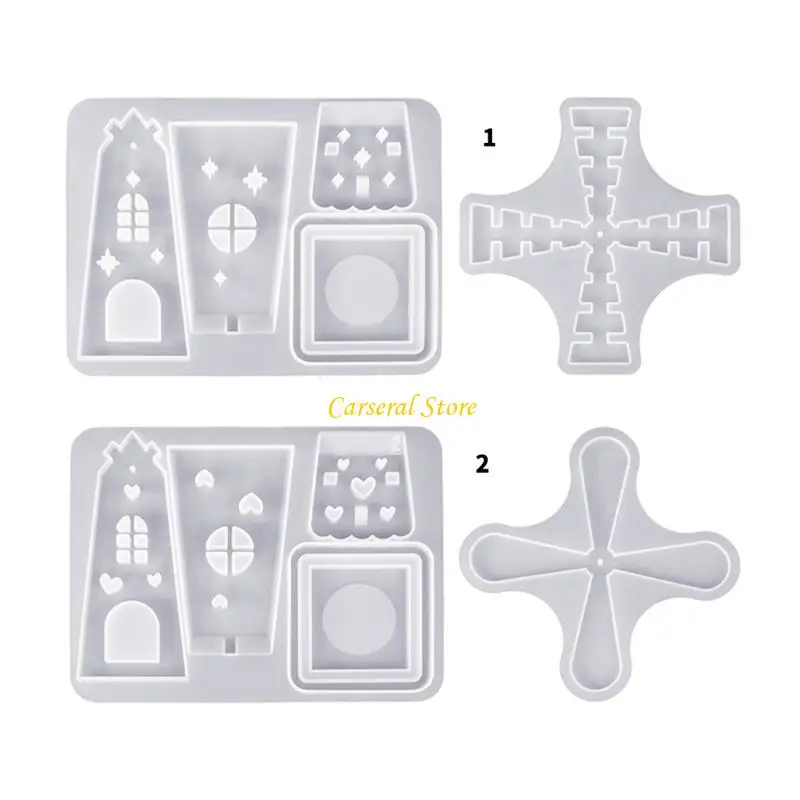

M4YF Unique Holder Molds Crafting Molds Rotating Windmill Base Moulds