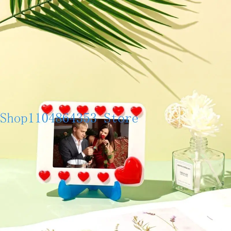 

652F Формы для фоторамок в форме сердца Силиконовая форма для глины Силиконовые формы для фоторамок