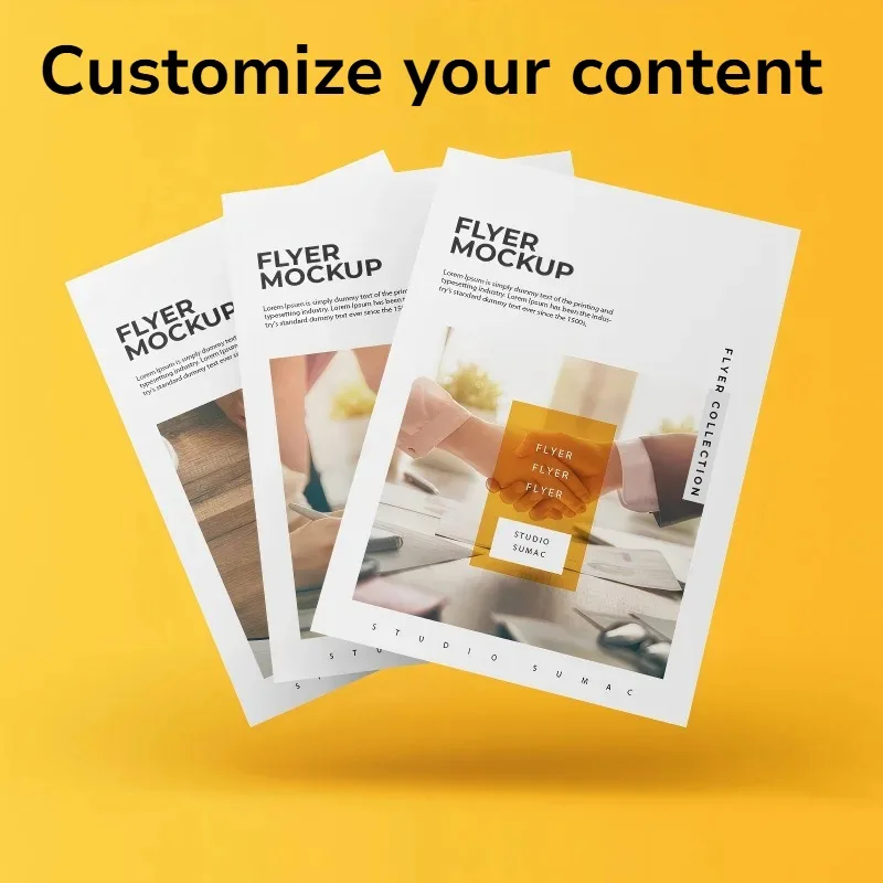 100 Pcs 21x14cm Personalized Promotional Flyers Custom Any Content Design Paper Leaflet for Brand Marketing