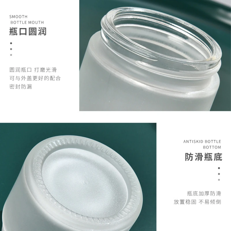 Lotion Refillable Glass Bottle Storage Eye Cream Sealed Dispenser  Facial Mask Cosmetic Jar Container Personal Care Travel Set