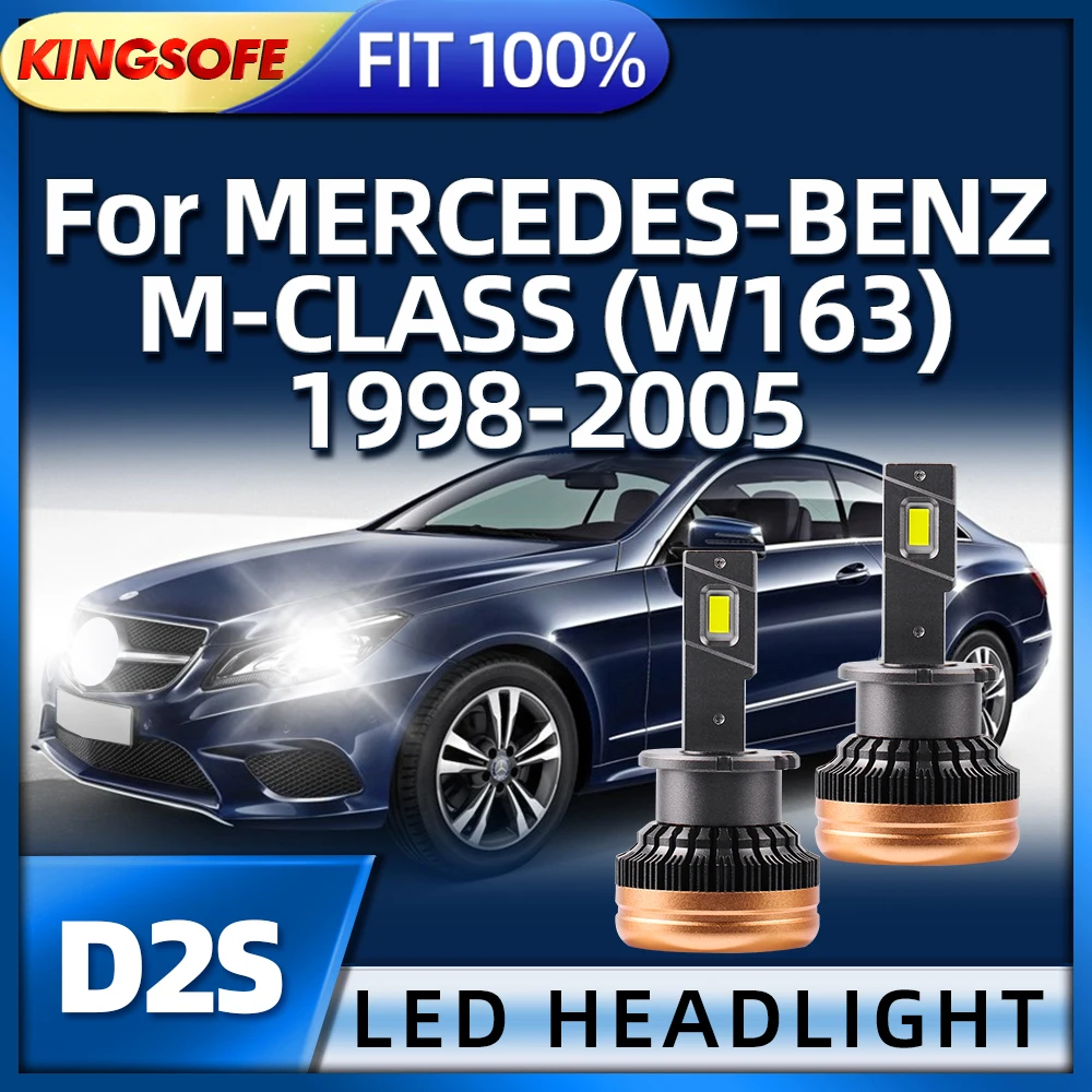 

KINGSOFE D2S LED Headlights HID Bulbs 30000LM 6000K For MERCEDES-BENZ M-CLASS W163 1998 1999 2000 2001 2002 2003 2004 2005
