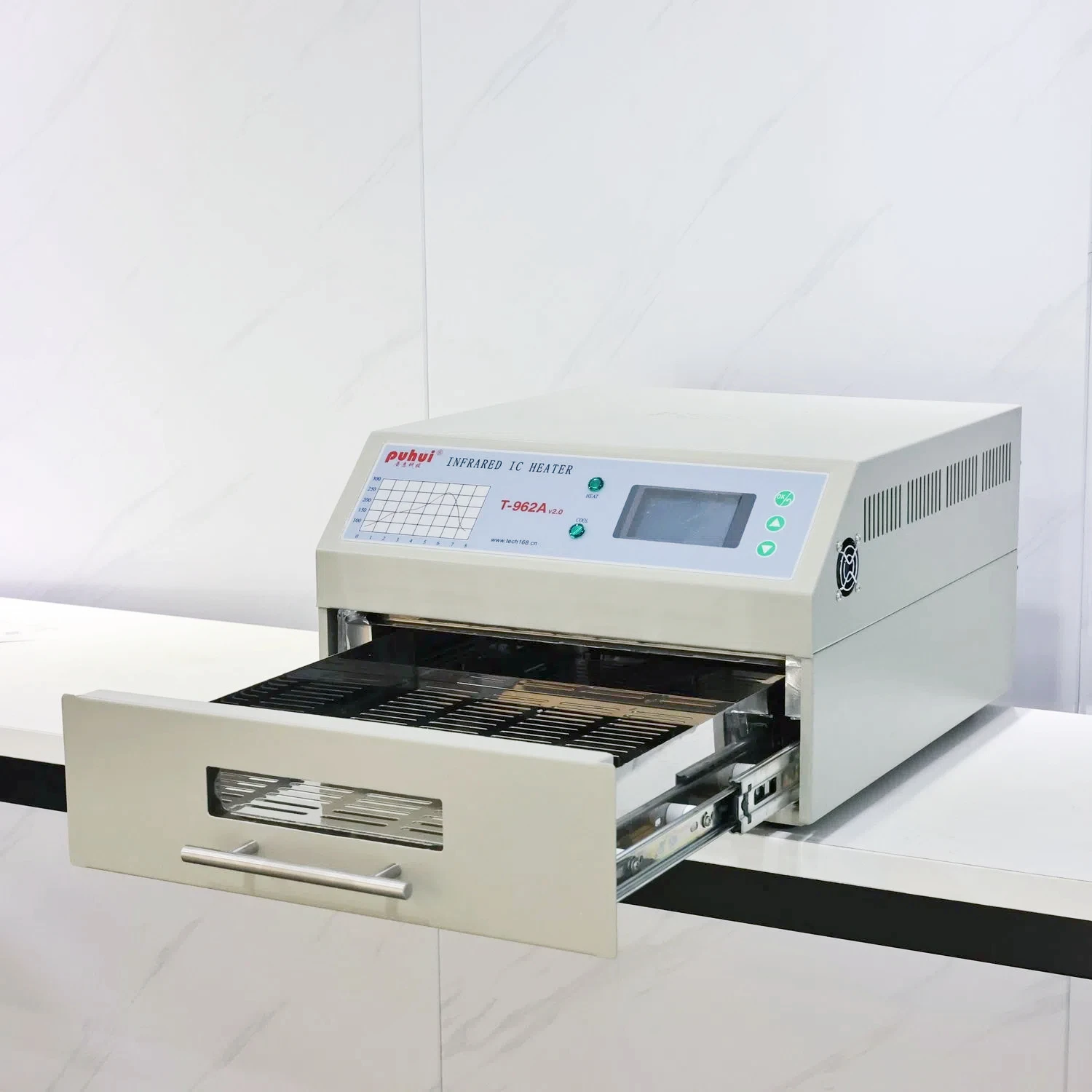 

PUHUI Economical Puhui T962A Desktop Reflow Oven Soldering Station for PCB BGA Solder IR IC Heater T-962A