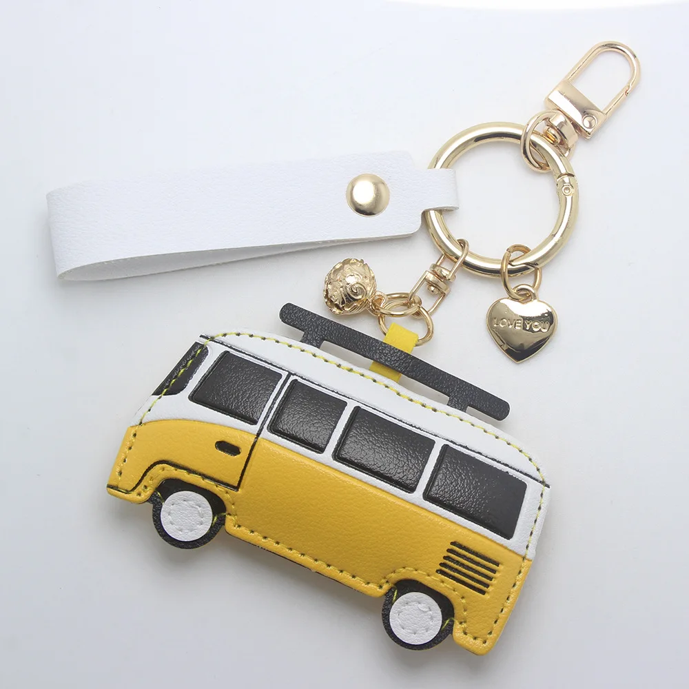 Creative Leather Airplane Keychain Cartoon Mini Plane Travel Pendant Fashion Bag Charms Accessories For Women Handbag Decor Gift