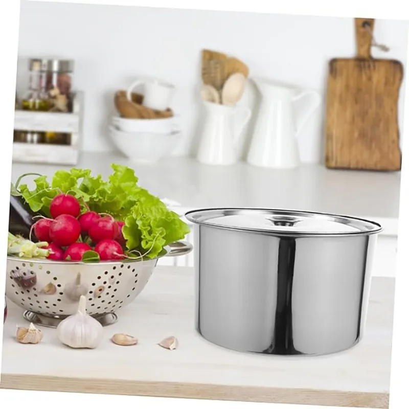 Stainless Steel Basin with Lid Metal Bowl Sauce Serving Dish Metal Bowl with Cover Metal Bowl with Cover Containers with Lids