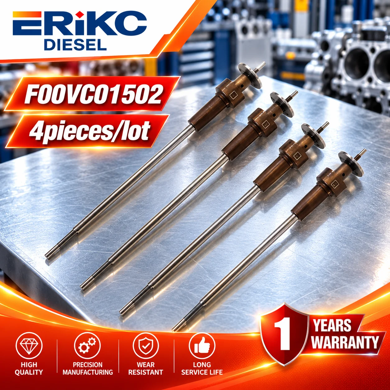 4PCS Valve Assembly F00VC01502 F00VC01517 Injection Control Valve F 00V C01 502 F 00V C01 517 0445110368 0445110369 0445110437