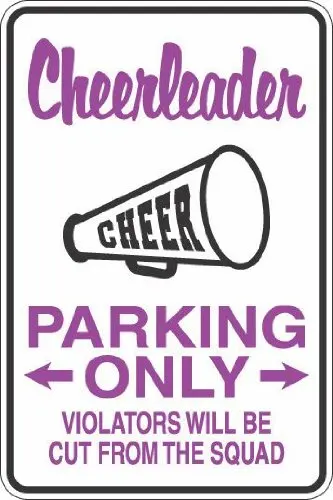 StickerPirate Cheerleader Parking Only 8