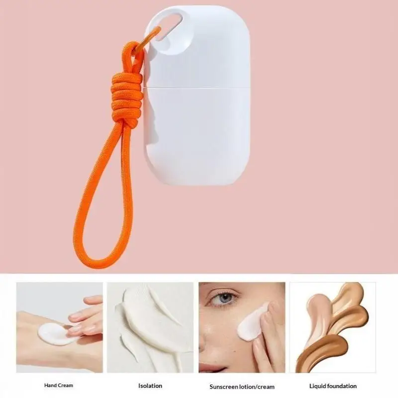 1pcs Empty 40ml Soft Tube Squeeze Lotion Bottle BB Cream Sunscreen Isolation Cream Cosmetic Container With Lanyard