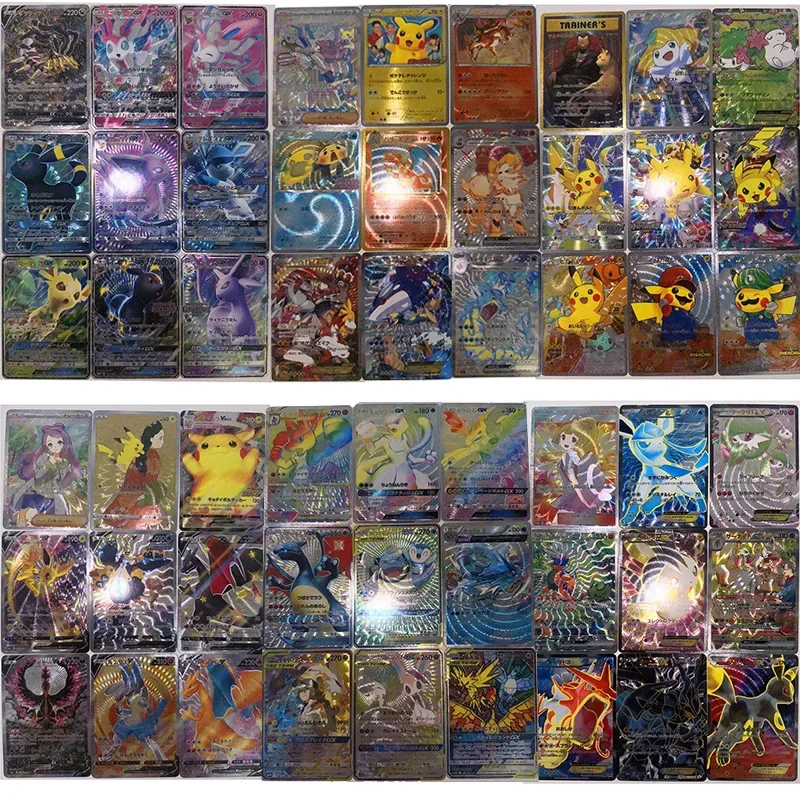 

54Pcs/set Pokemon Cards Pikachu Mewtwo Charizard Sylveon Espeon Glaceon Leafeon Umbreon Jirachi Game Collection Cards Toys Gift