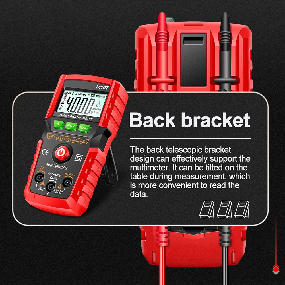 المهنية 4000 التهم ذكي المتعدد السيارات المدى الفولتميتر الرقمي تستر تردد السعة استمرارية ديود