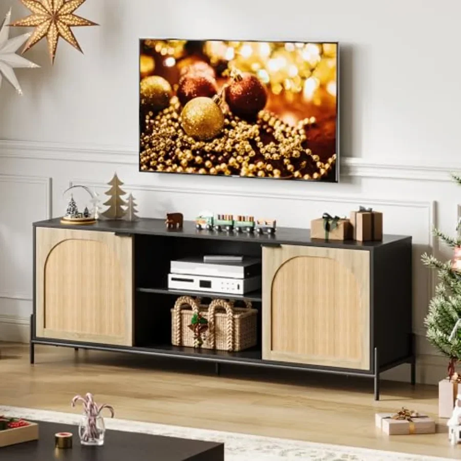 Rattan TV Stand for 75