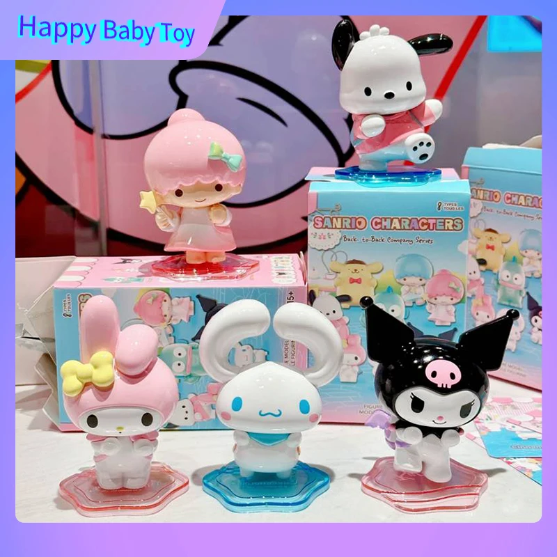 

100%Genuine Sanrio Characters Blind Box Back Back Companion Series Anime Figure Model Kawaii Doll Kids Toys Surprise Gift