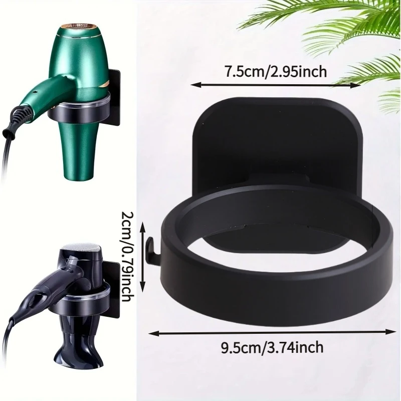 Soporte para secador de pelo de pared sin taladro - organizador de baño con múltiples ganchos, almacenamiento que ahorra espacio, Navidad