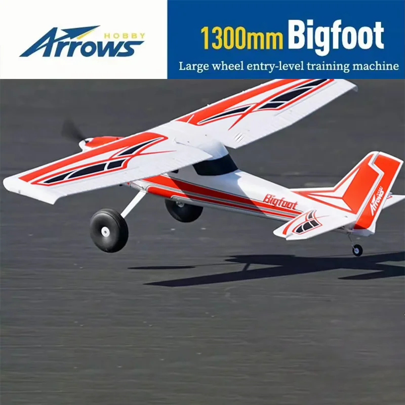 Modèle d'avion à flèche bleue 1300mm, tout-terrain, basse vitesse, télécommande d'entrée, avion électrique, assemblage extérieur, ailes fixes