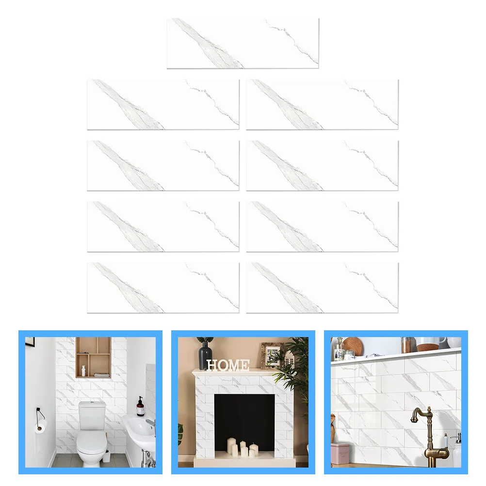 

9 pcs Foam Wall 3D Adhesive Tile Stickers Oil Resistant Waterproof Self Adhesive Foam Stickers For Bathroom Kitchen Bedroom Home