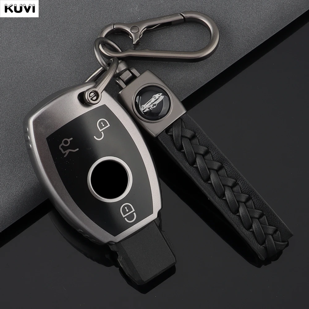 

Hot Gun Grey TPU Car Remote Key Case Cover Fob For Mercedes Benz A B G R Class GLA GLK W176 W204 W251 W463 Accessories KeyChains