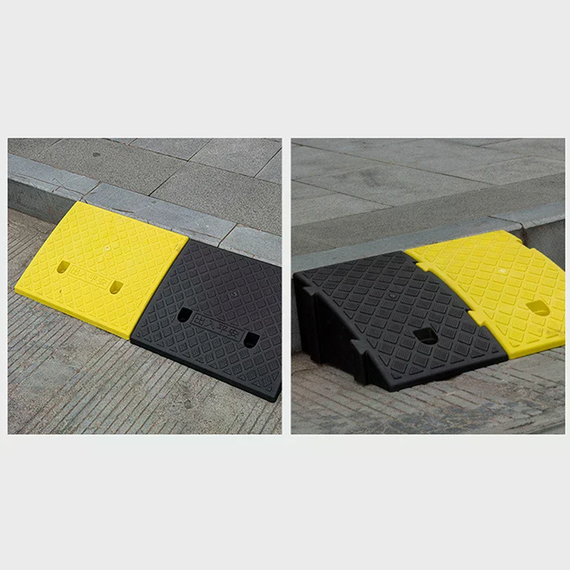 1Pc Plastic Kerb Oprit Antislip Drempel Oprit 30/40/50MM Hoogte Voor Auto's Fietsen Rolstoelen Going Uphill Gladde Overgangen
