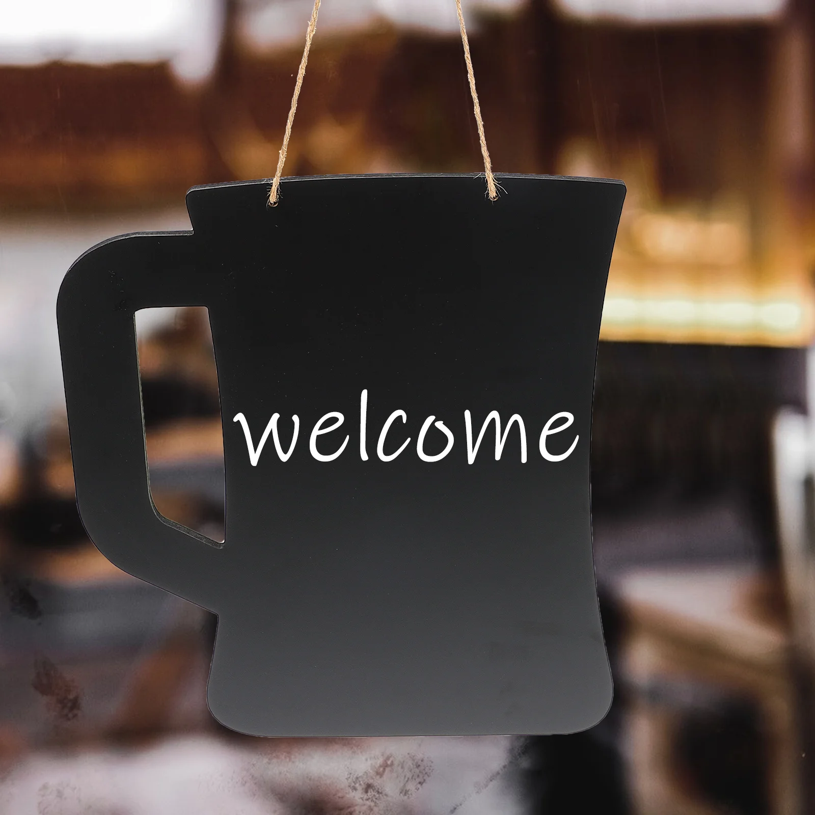 

Stunning Beer Mug Shaped Wooden Chalkboard Hanging Message Board for Coffee Shop Home Decor Gift Message Blackboard