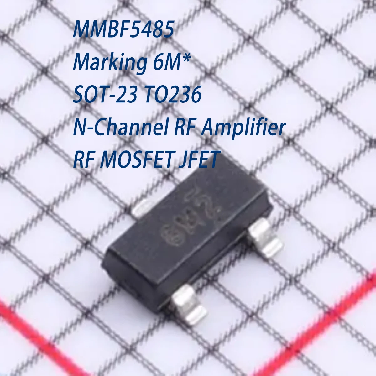 20PCS MMBF5485 Marking 6M* SOT-23 TO236 15V 10mA 400MHz 4dB 25V NEW Original N-Channel RF Amplifier RF MOSFET JFET