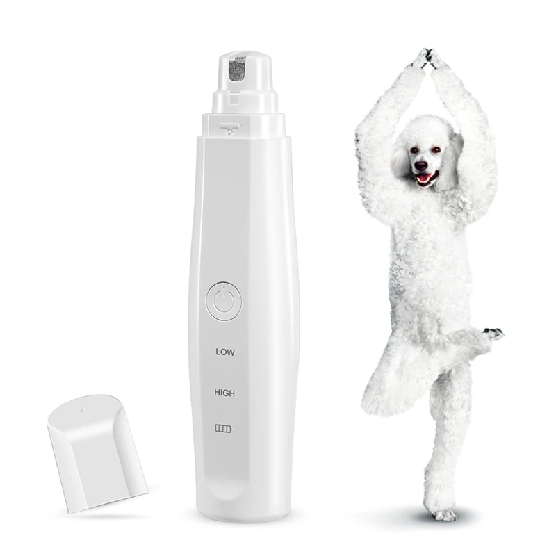 Dog Nail Grinder Professional Electric Pet Nail Trimmer 2 Speed Adjustment Pet Paws Grooming