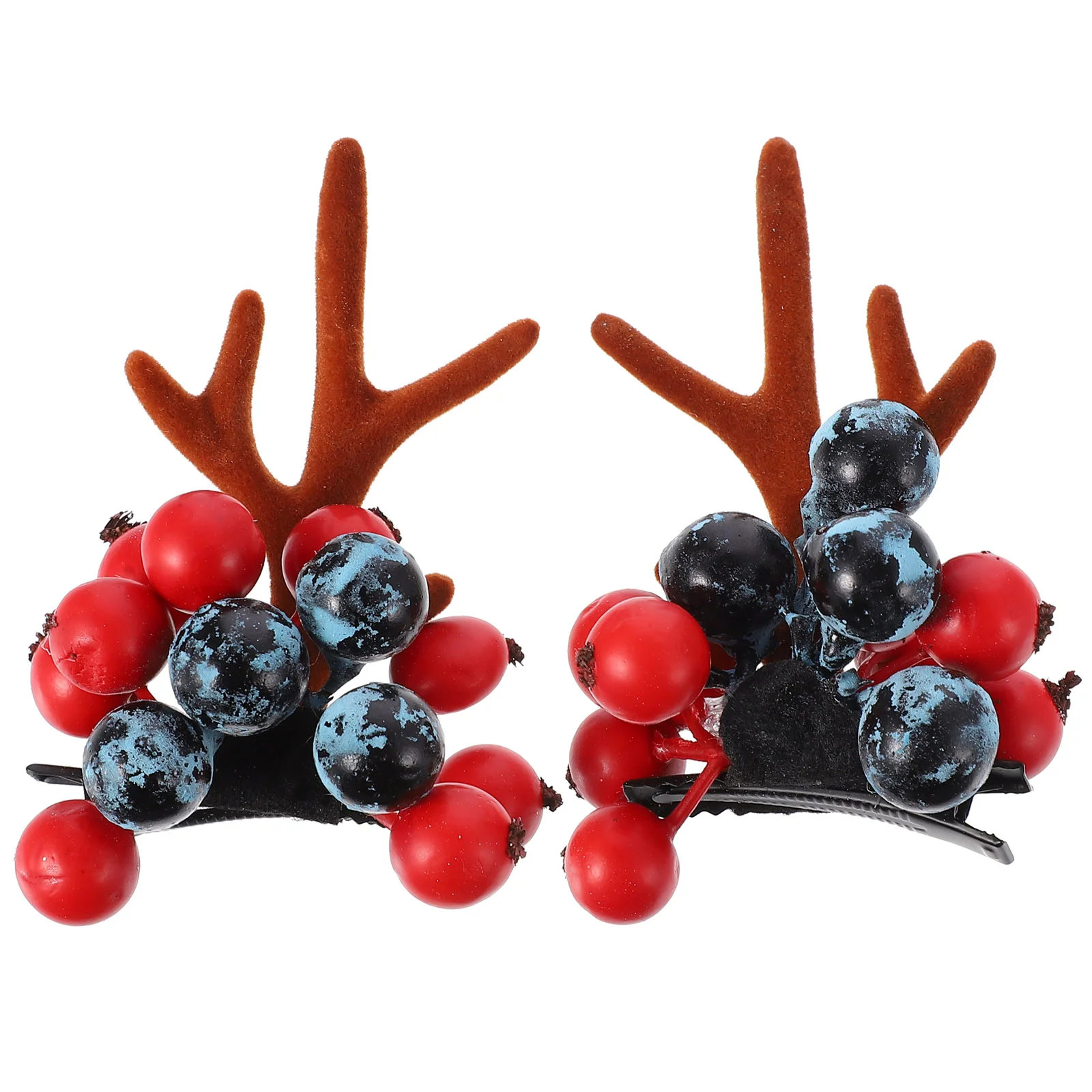 

Christmas Antler Hair Clip Kids Hairpin Antlers Clips Berry Accessories Foam Barrettes Miss