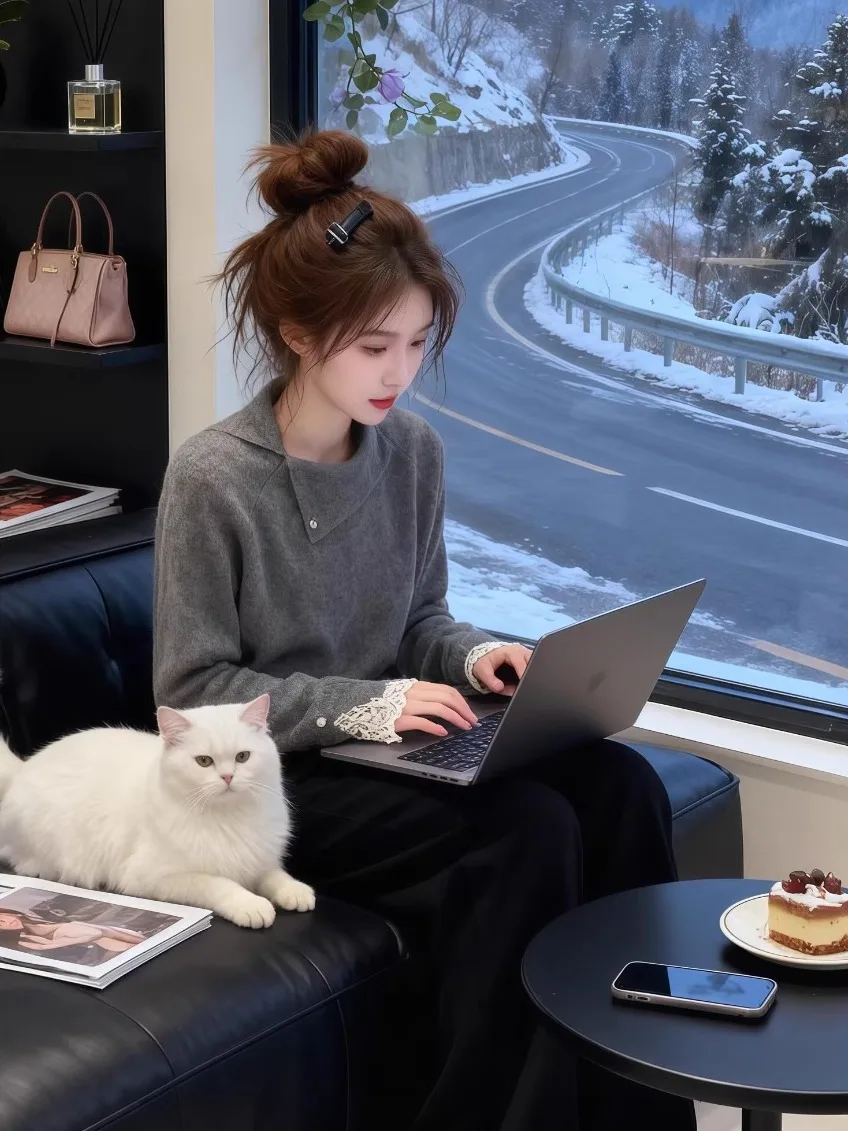 ay الدانتيل لصق المتضخم طاقم Ne سترة المرأة الخريف الشتاء جديد Sle كسول الراقية فضفاض ملابس داخلية قاعدة #2