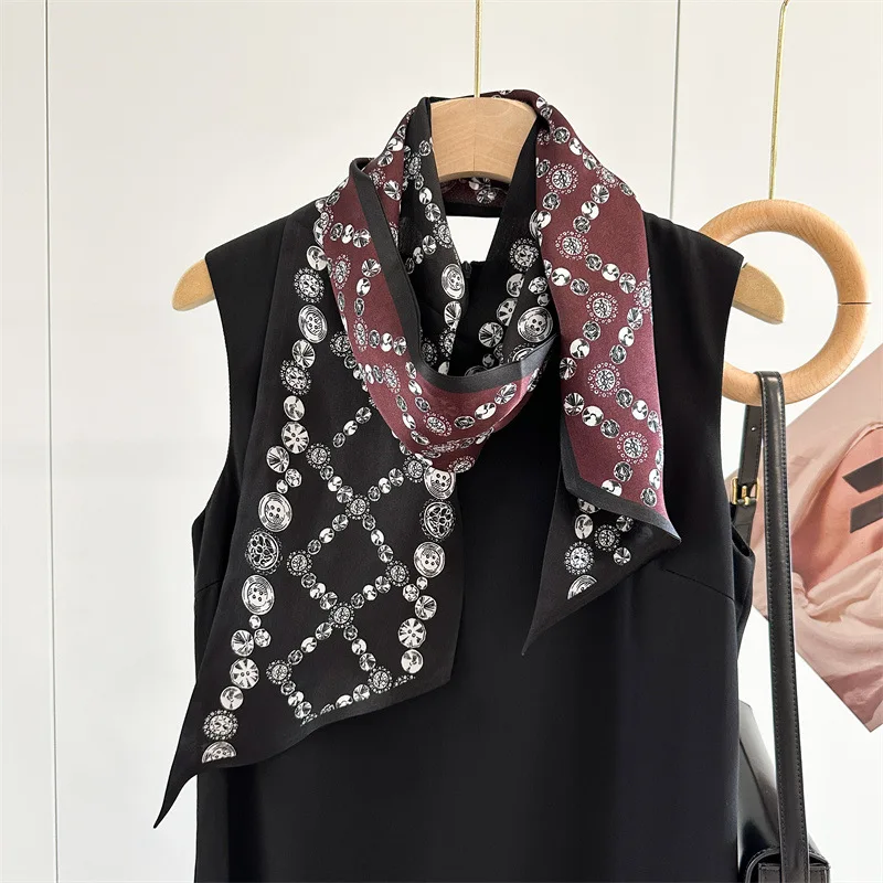 Jewelry Print 100% Silk Neck H - đánh giá và giá Women'S Fashion Layering