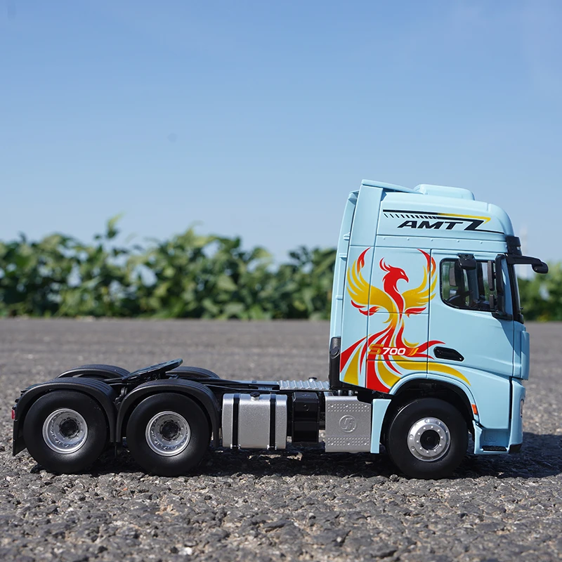 1:22 Original Shaanxi Automóvel Yan'an S700 Trator Liga Simulação Modelo de Caminhão Pesado Modelo de Trator