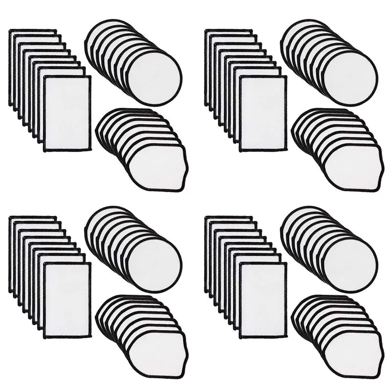 AEF6-96Pcs Sublimation Patch Blanks Fabric Iron-On Patches Repair Patch For Hats Clothes Backpacks Uniforms,3 Styles