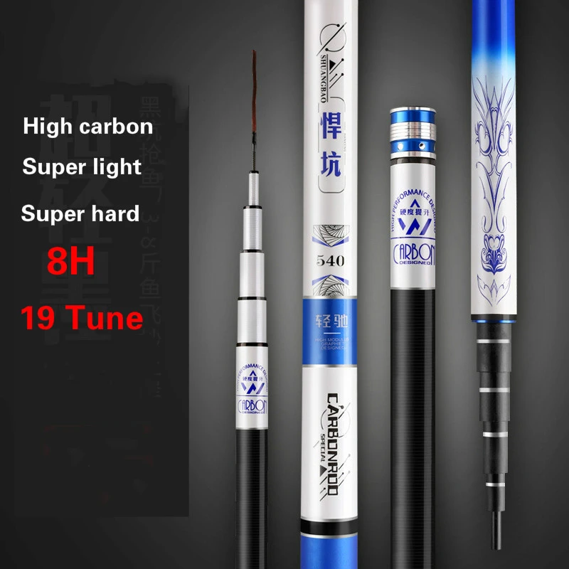 Ultralight Fishing Hand Rod 19 Tune Super Light Fishing Pole Fishing Gear Fishing Stick Olta Pesca Super Hard Competition Rod