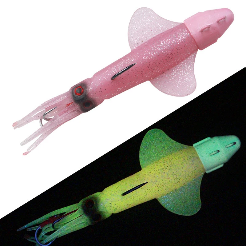 

Sea Fishing Lua Soft Bait Big Squid Luminous 210mm/120g Iron Plate Lead Head Octopus Fake Bait Tuna Special Kill