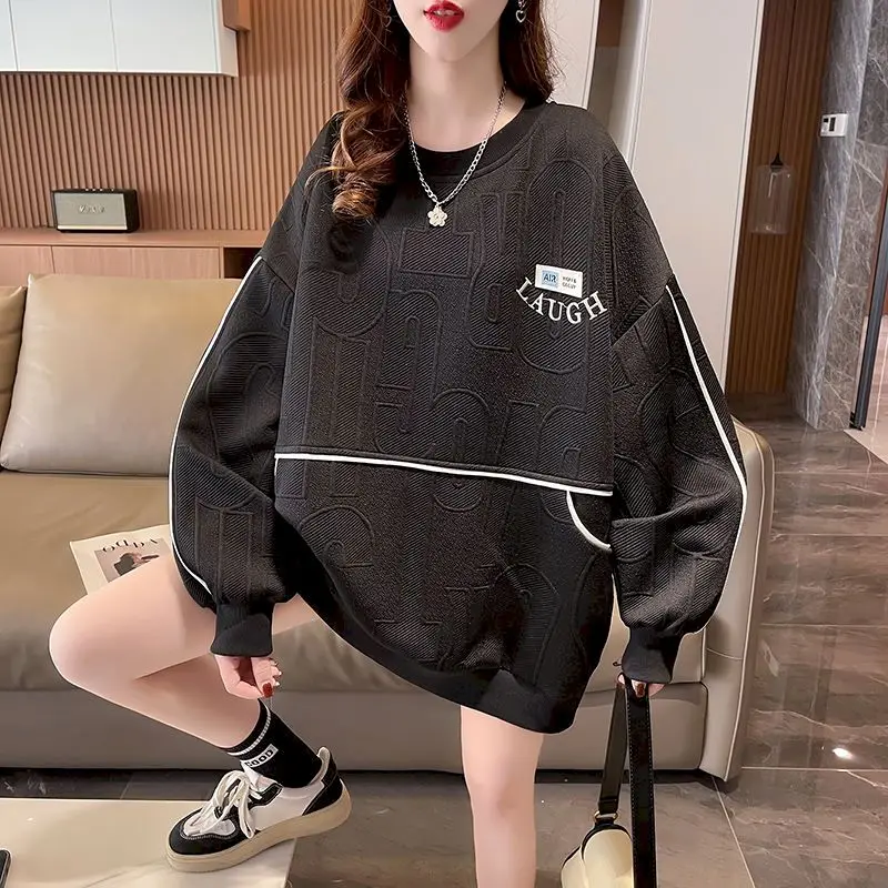 Pocket Design Pullovers Women Fashion Casual Loose Tops Spring Autumn Trend Thin Pullover Korean Style Oversized Sweatshirt Y2k