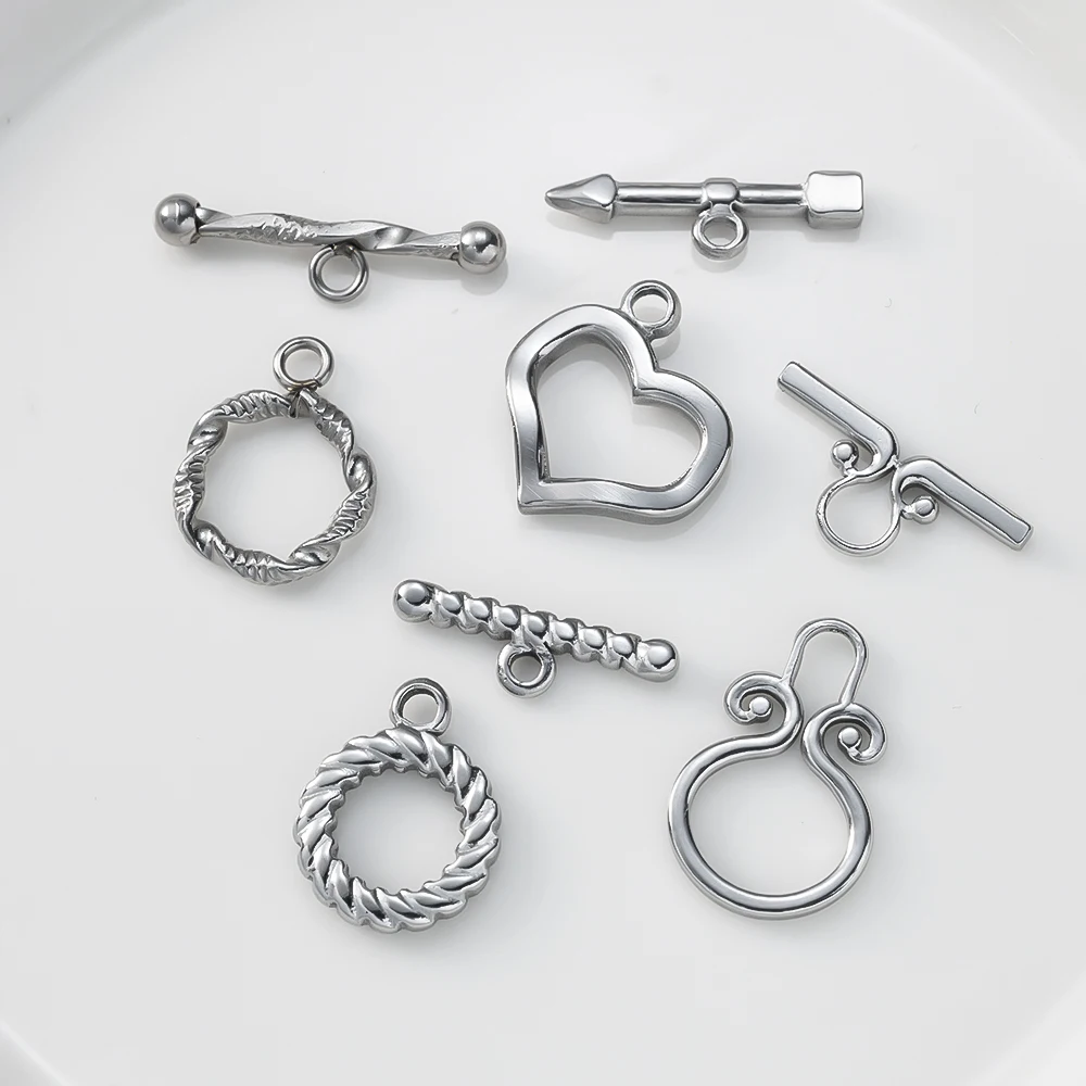 

4Sets Stainless Steel OT Toggle Clasps for DIY Jewelry Making Supplies Necklaces Connectors Bracelets Hooks Crafts Accessories