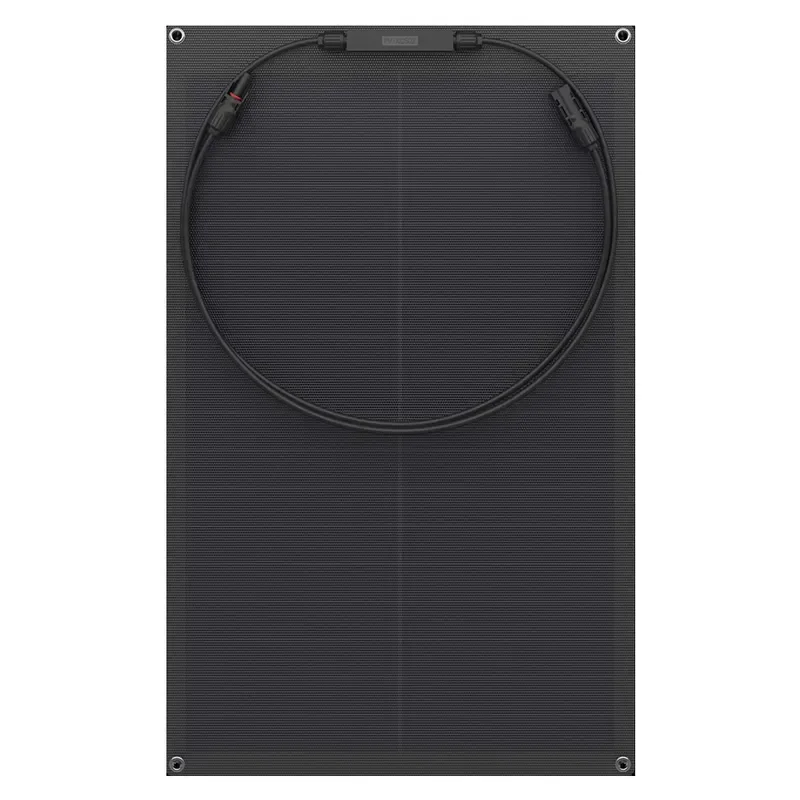 50W HPBC Cell ETFE Flexible Frameless Full Black Solar Panel for Balcony RV Boat or Any Outdoor Use