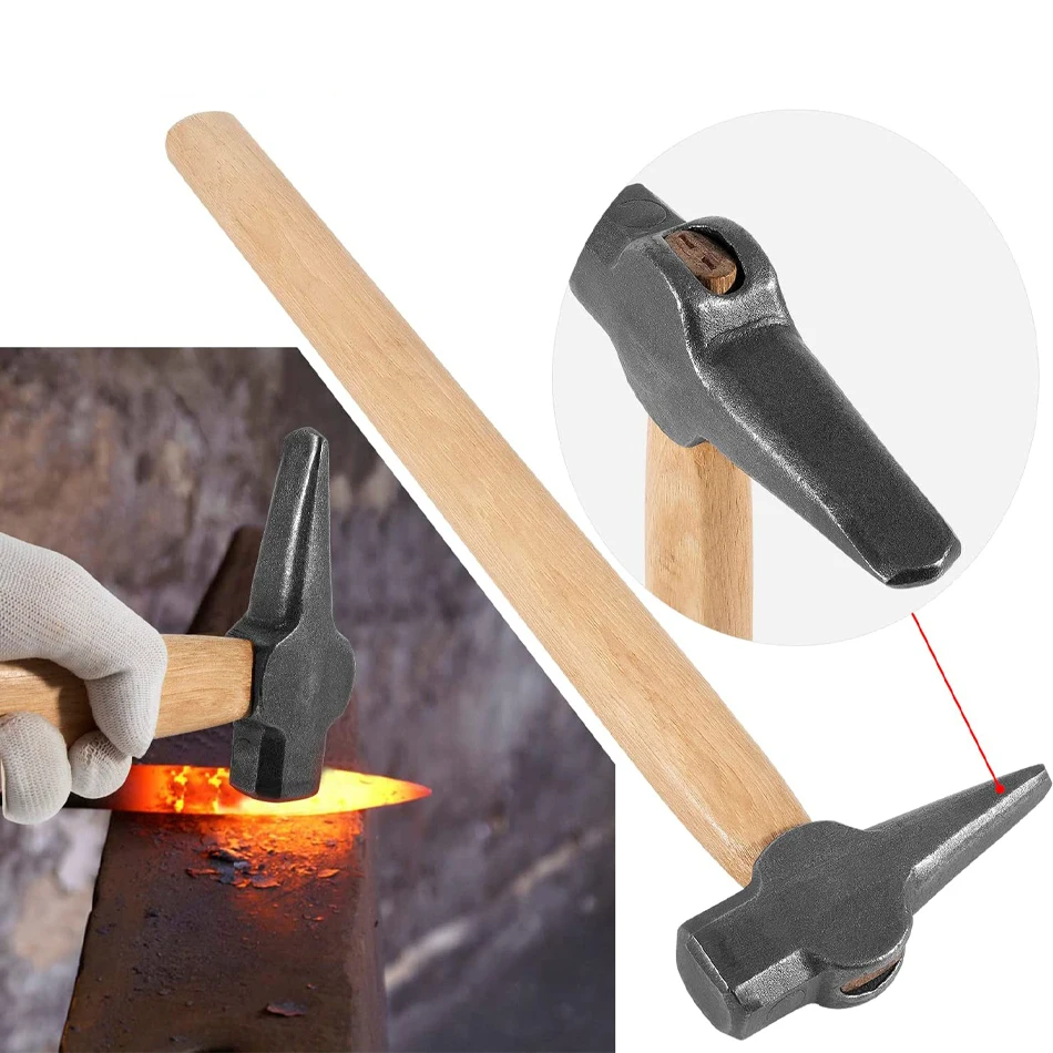 TM Cross Peen Blacksmith Hammer Top Craft Blacksmith Forging Suitable for Making Knives Forging Pliers Metal Working Tools