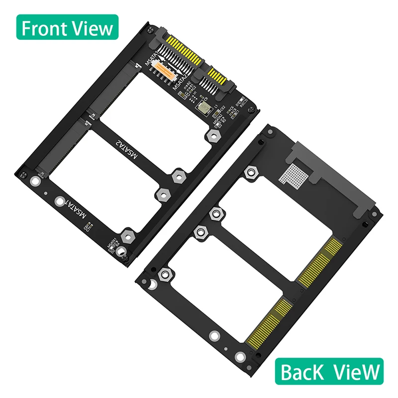 Metal Case Dual mSATA SSD To 2.5