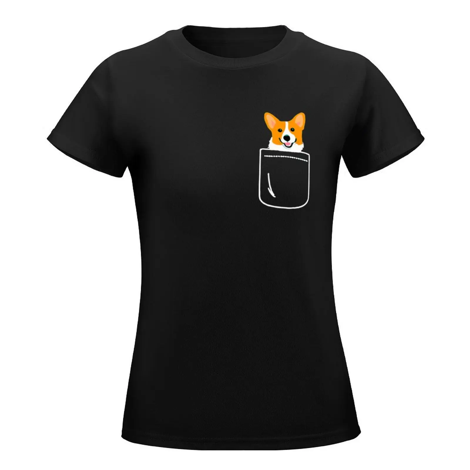 Cute Corgi In Pocket Funny Corgi Crazy Dog Lover T-Shirt tees plus size tops aesthetic clothes woman t shirt