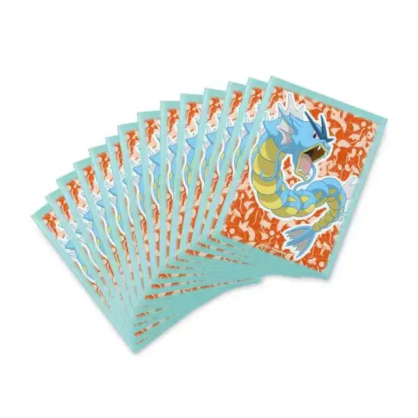 64 sztuk/zestaw PTCG Pokemon DIY rękaw na karty Luxray Lucario Gyarados Trubbish Vulpix gra karciana bez karty fala 5