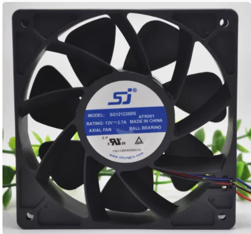 SJ SG121238BS DC 12 В 2,7 А 120x120x38 мм 4-проводной охлаждающий вентилятор