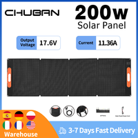 SP200 200W Portable Solar Panel 17.6V Foldable Solar Charger Flexible Solar Generator Camping RV Emergency Supply