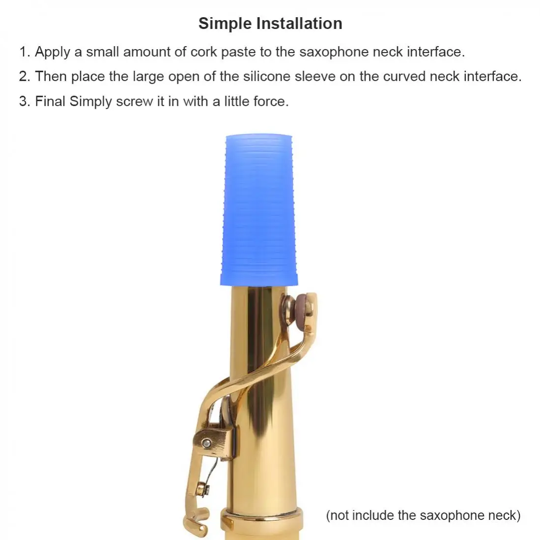 1pc Silicone Material Good Sealing Saxophone Neck Cork for Alto/Tenor/Soprano Saxophone, Long-term Use Saxophone Neck Joint Cork