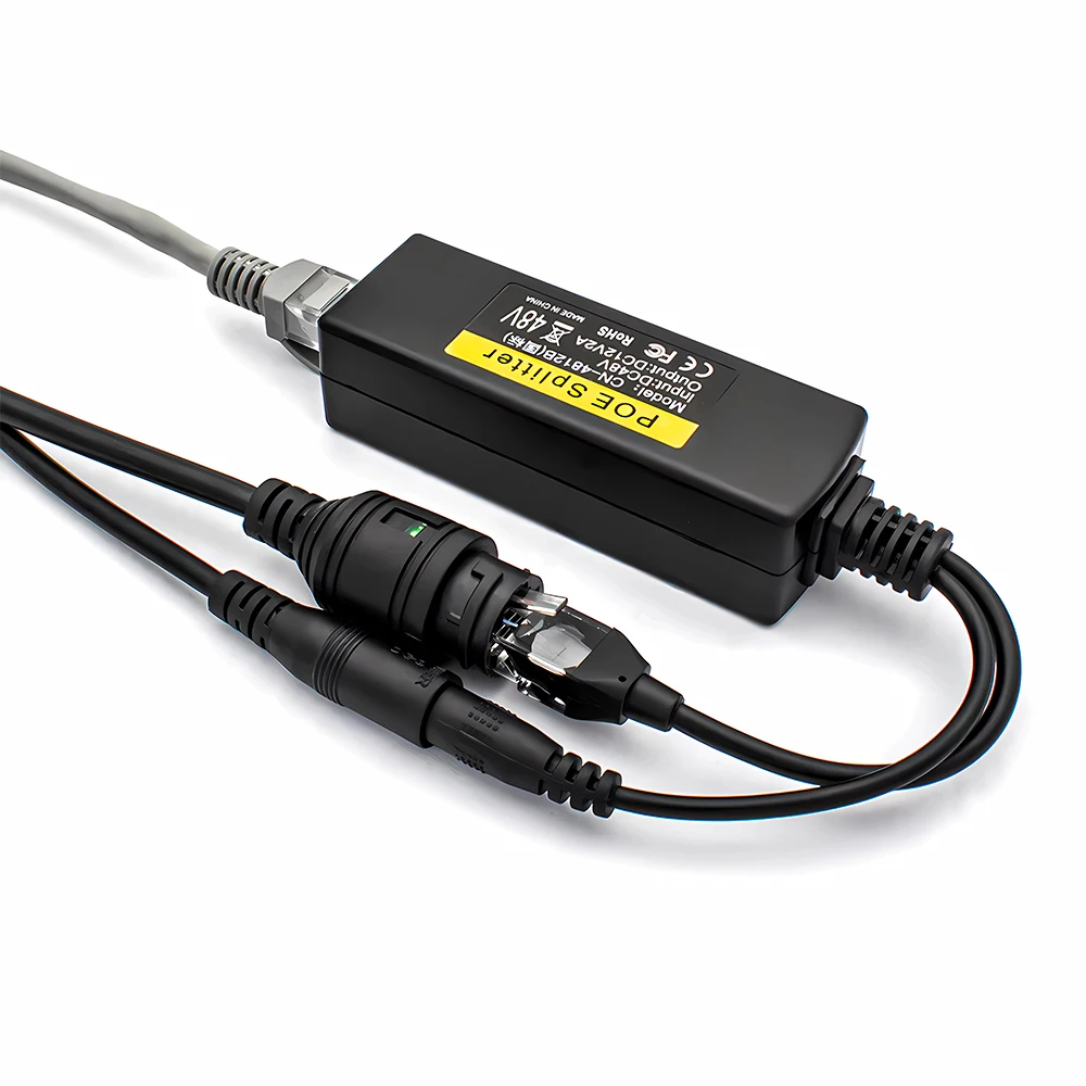 WGWK POE Splitter 48V To 5V 12V POE Camera Injector Power Adapter Cable Supply For Huawei Hikvision For CCTV IP Camera Extender