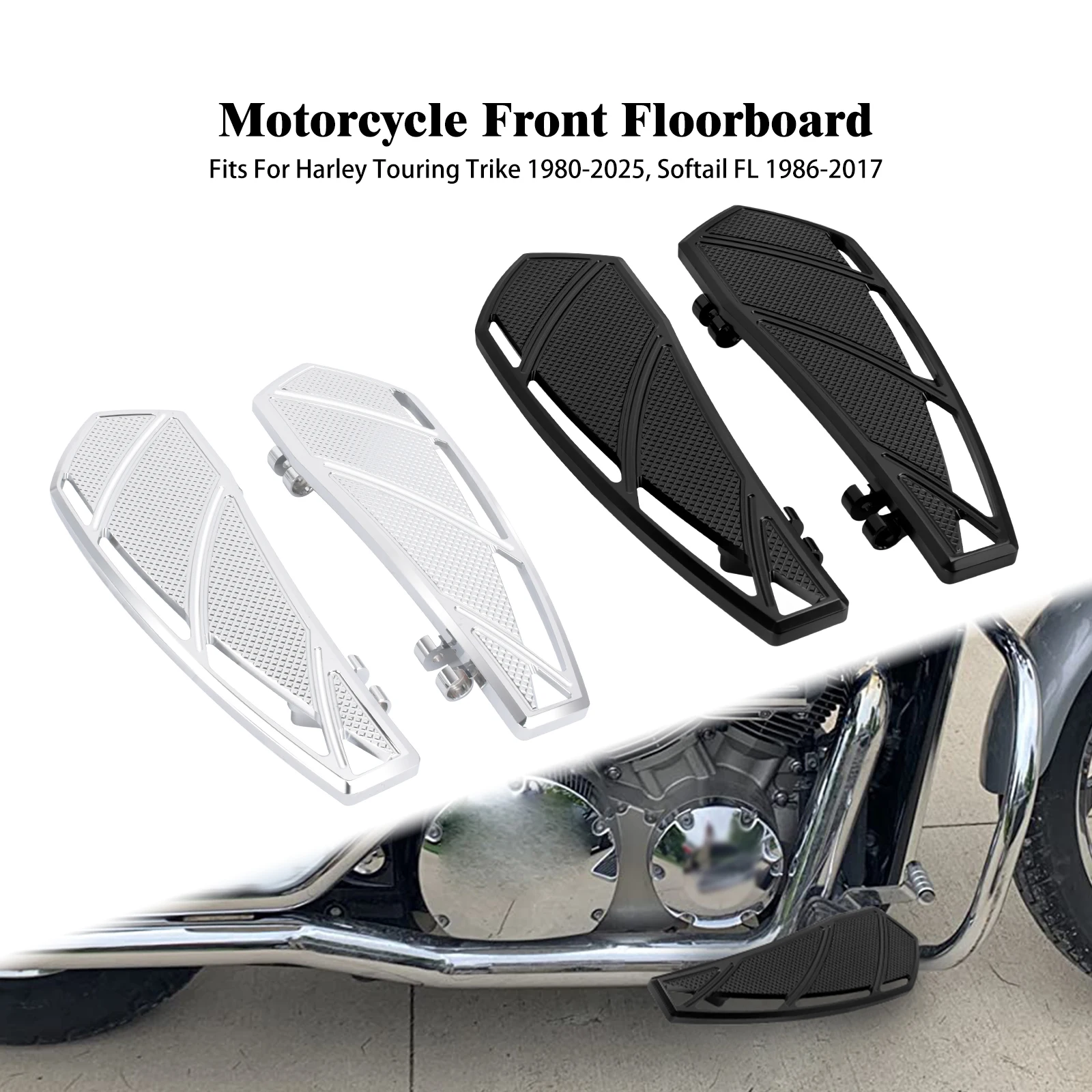 مسند للقدمين للدراجة النارية بدواسة للقدمين لدراجة Harley Touring Road King Street Glide 1986-Up Softail FL 86-17 Dyna FLD