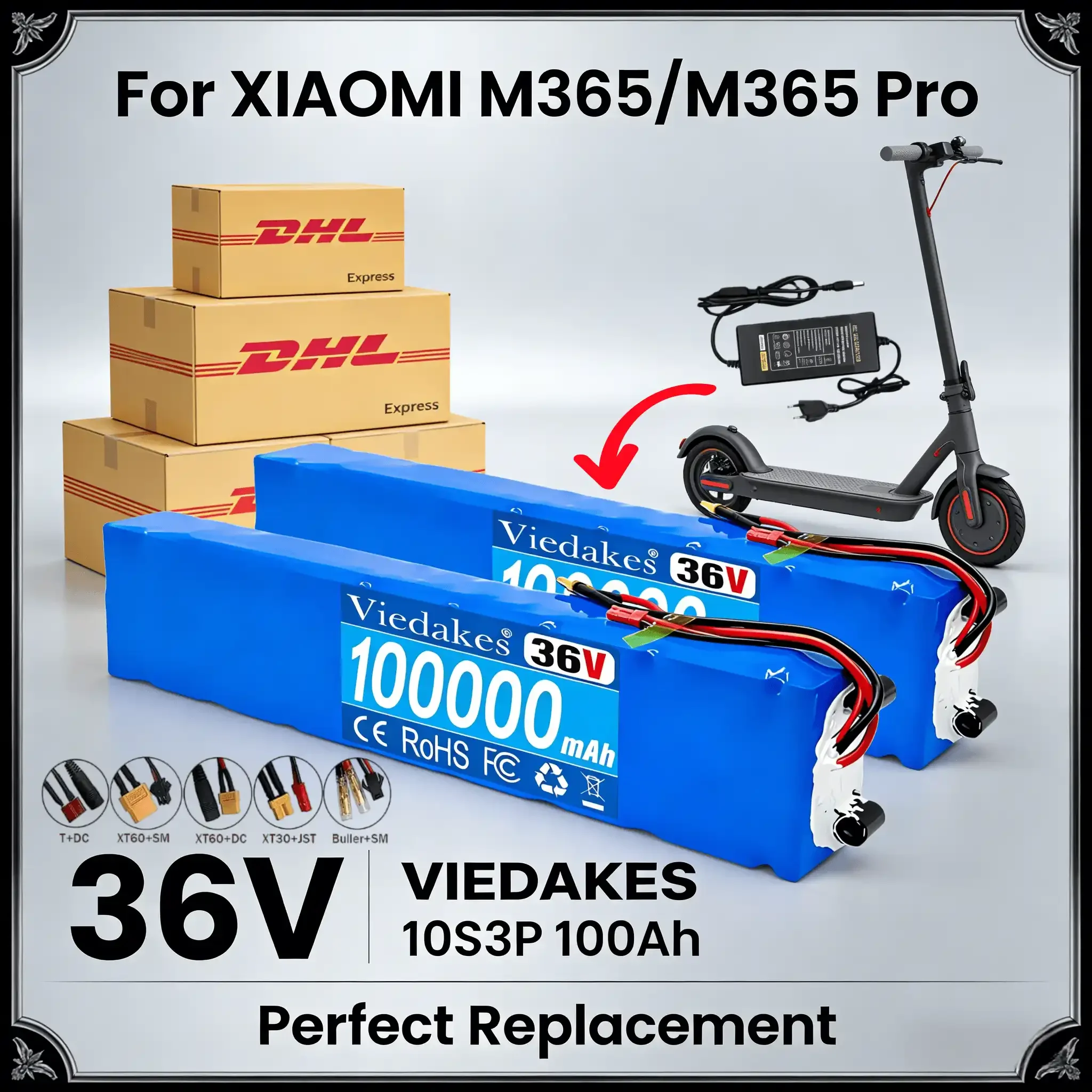 

36V 10S3P 10Ah Battery Pack 500W for Xiaomi M365 Electric Scooter 18650 Cells BMS