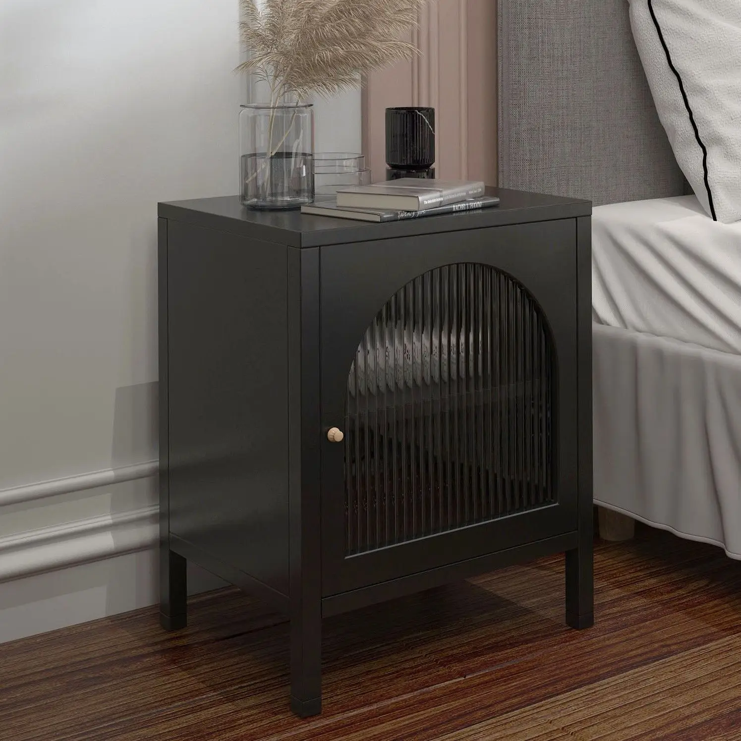 Wrought iron bedside table Modern simple bedroom Environmental protection bedside table A few small apartment storage
